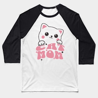 Cat Mom Baseball T-Shirt